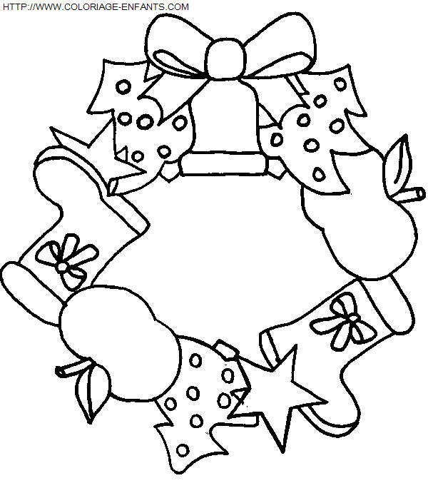 dibujo Navidad Guirnalda Navidena