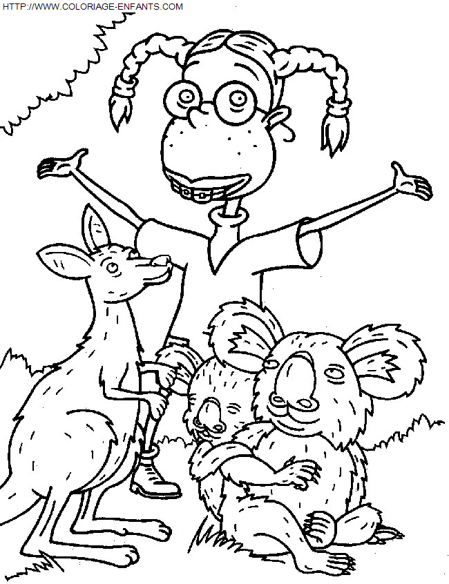 dibujo La familia de la selva