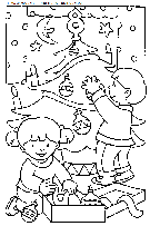 dibujo navidad ninos