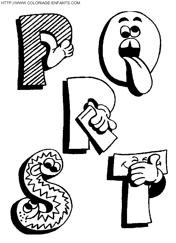 dibujo Alfabeto de risa