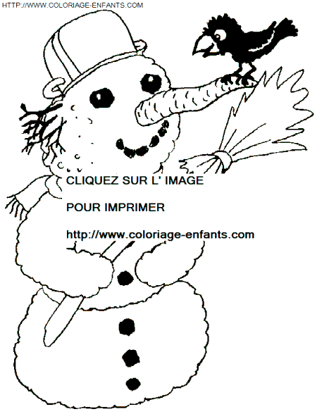 dibujo Navidad Muneco de Nieve