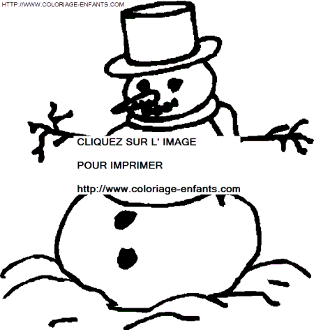 dibujo Navidad Muneco de Nieve