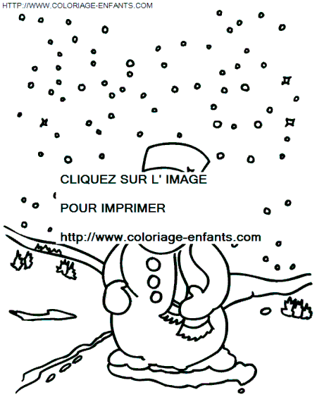 dibujo Navidad Muneco de Nieve