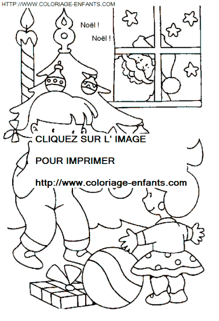 dibujo Navidad Ninos