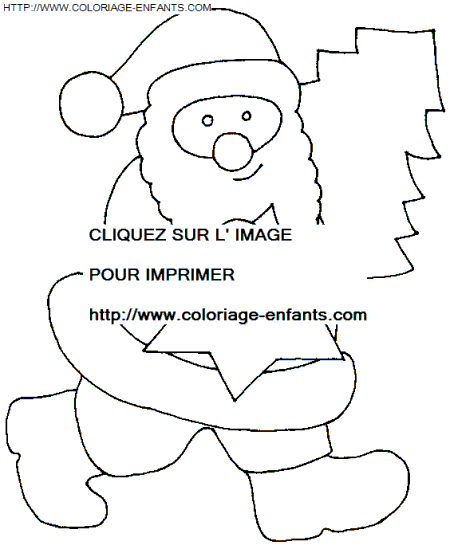 dibujo Navidad Papa Noel