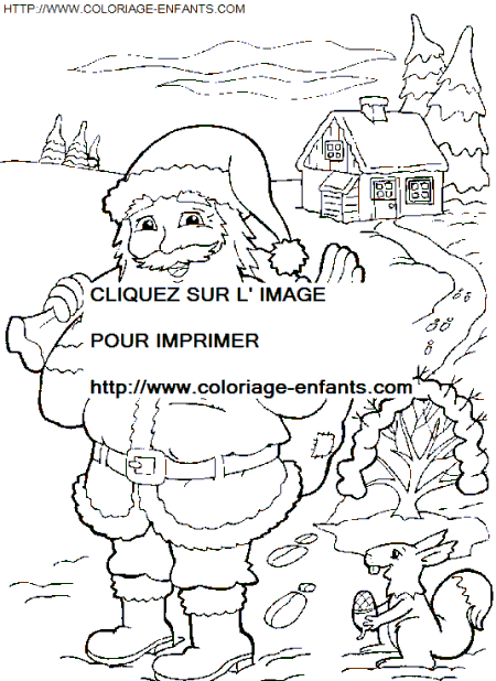 dibujo Navidad Papa Noel