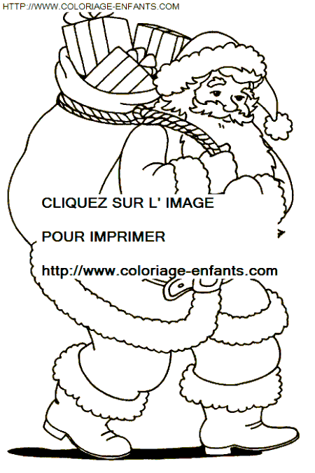 dibujo Navidad Papa Noel