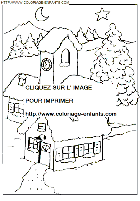 dibujo Navidad Paisajes