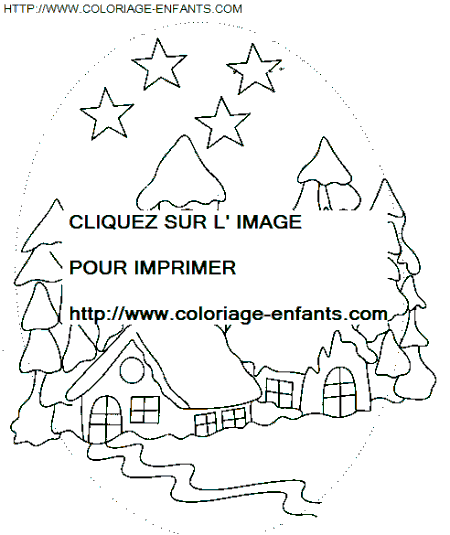 dibujo Navidad Paisajes