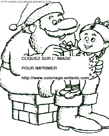 dibujo Navidad_Papa Noel Chimenea