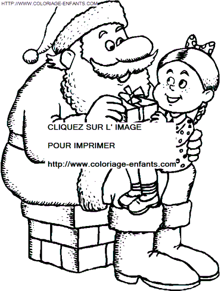 dibujo Navidad_Papa Noel Chimenea