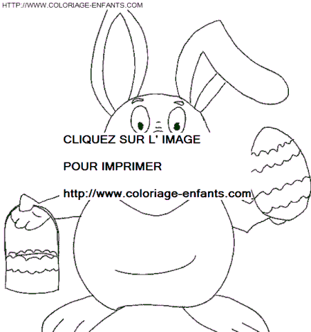 dibujo Pascuas Conejos