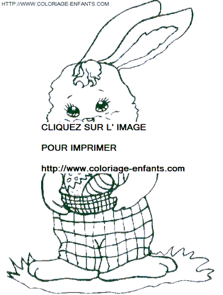 dibujo Pascuas Conejos