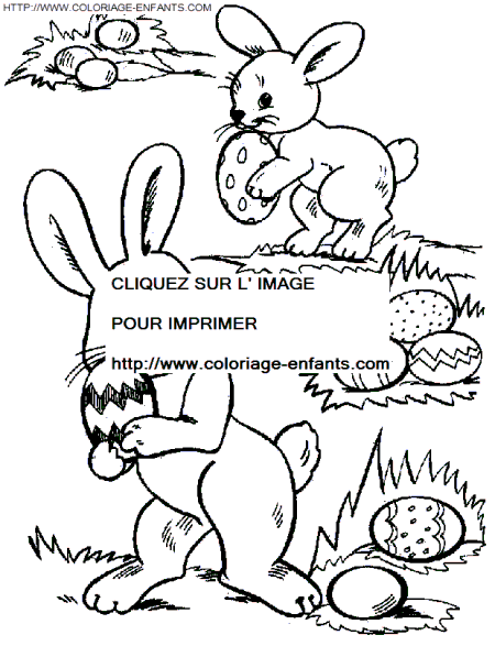 dibujo Pascuas Conejos