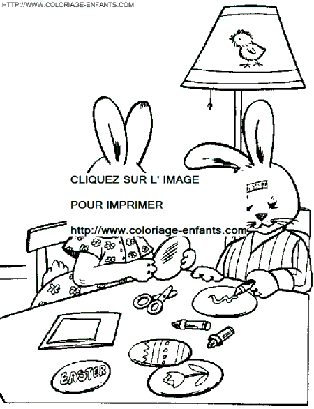 dibujo pascuas conejos