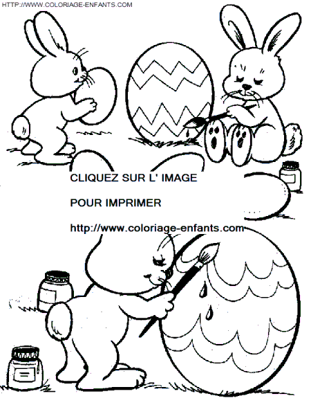 dibujo Pascuas Conejos