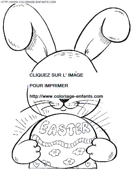 dibujo Pascuas Conejos