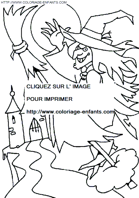 dibujo Brujas Halloween