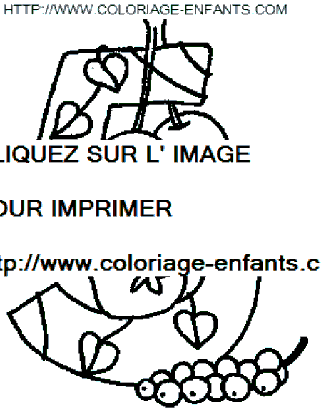 dibujo Numeros Frutas