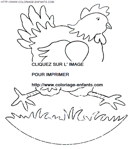 dibujo Gallinas