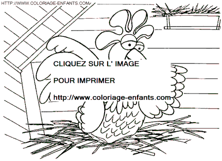 dibujo Gallinas