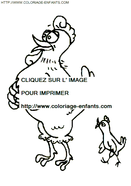 dibujo Gallinas