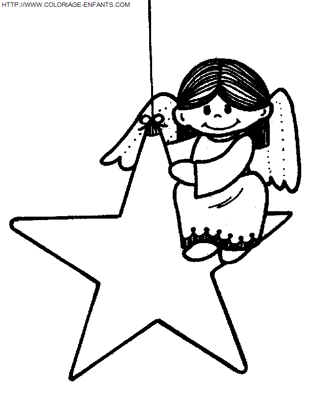 dibujo Navidad Angeles