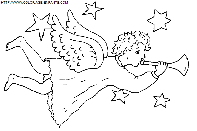 dibujo Navidad Angeles