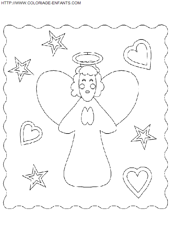 dibujo Navidad Angeles