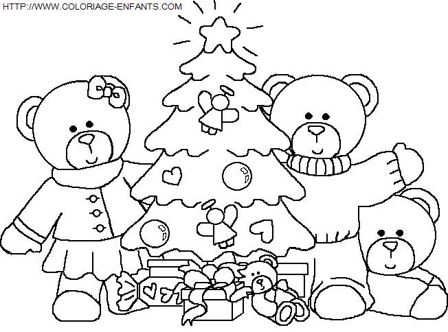 dibujo Navidad Animales