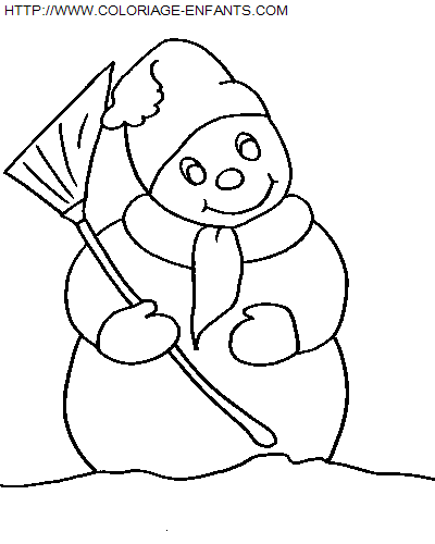 dibujo Navidad Muneco de Nieve