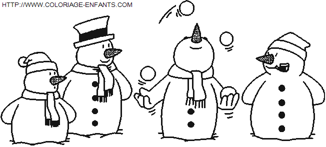 dibujo Navidad Muneco de Nieve