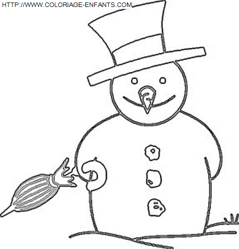 dibujo Navidad Muneco de Nieve