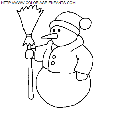 dibujo Navidad Muneco de Nieve