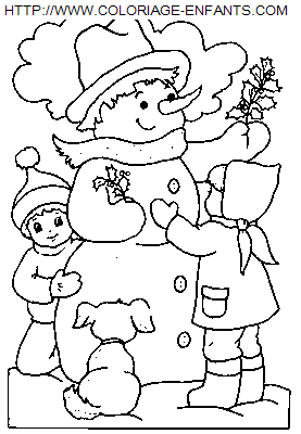 dibujo Navidad Muneco de Nieve