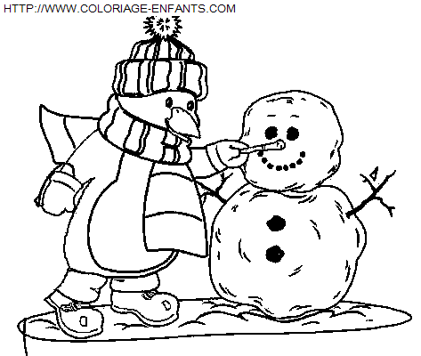 dibujo Navidad Muneco de Nieve