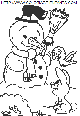 dibujo Navidad Muneco de Nieve