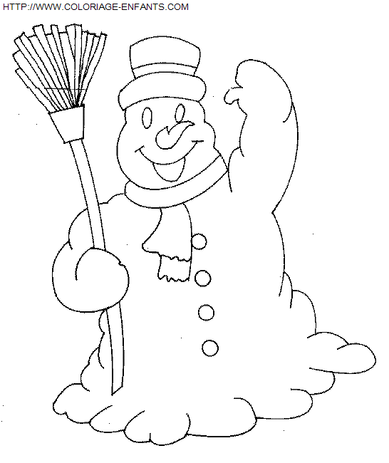 dibujo Navidad Muneco de Nieve