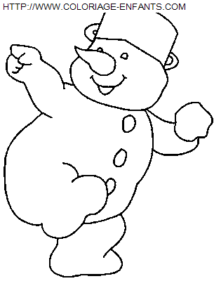 dibujo Navidad Muneco de Nieve