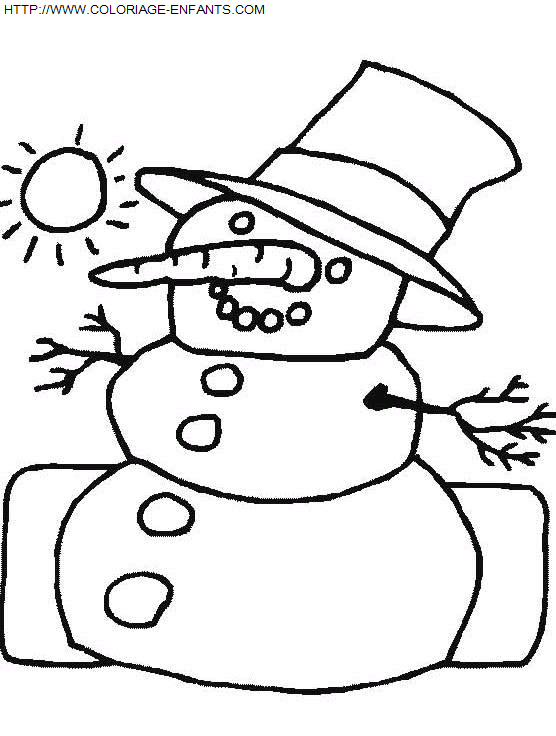 dibujo Navidad Muneco de Nieve