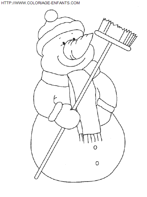 dibujo Navidad Muneco de Nieve