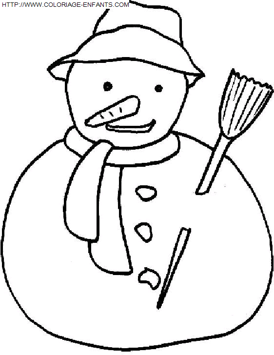 dibujo Navidad Muneco de Nieve