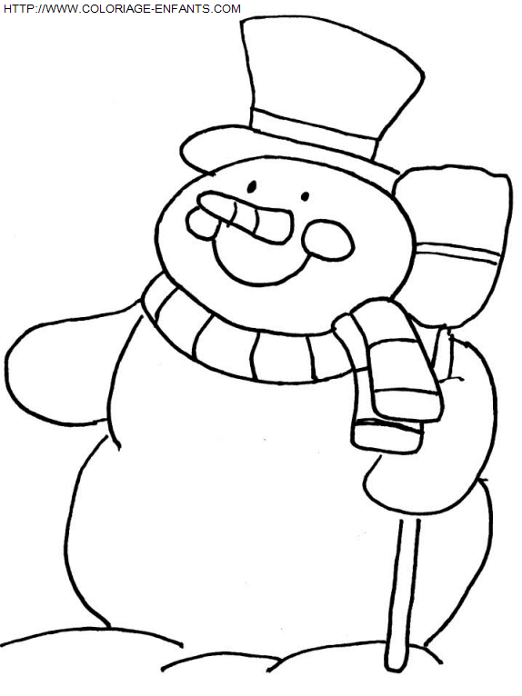 dibujo Navidad Muneco de Nieve