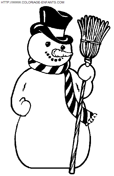 dibujo Navidad Muneco de Nieve