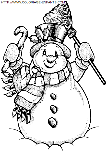 dibujo Navidad Muneco de Nieve