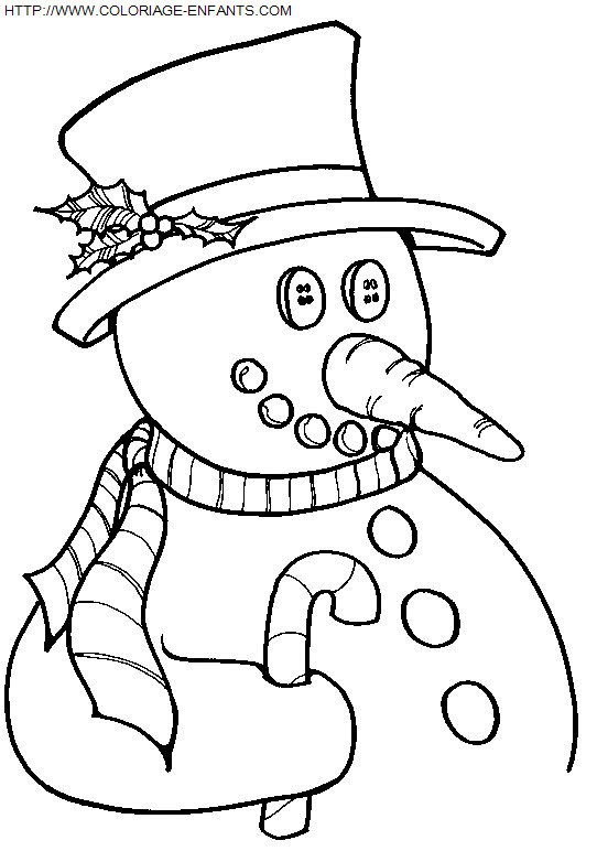 dibujo Navidad Muneco de Nieve