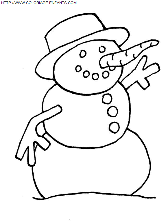 dibujo Navidad Muneco de Nieve