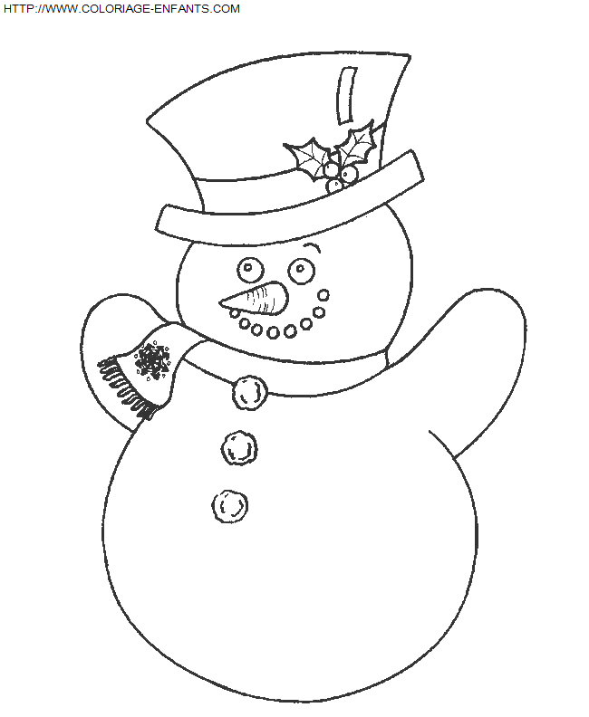 dibujo Navidad Muneco de Nieve