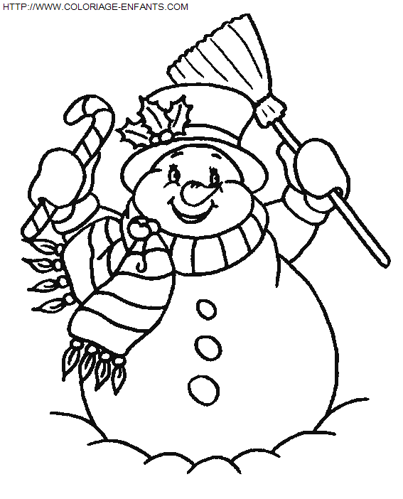 dibujo Navidad Muneco de Nieve