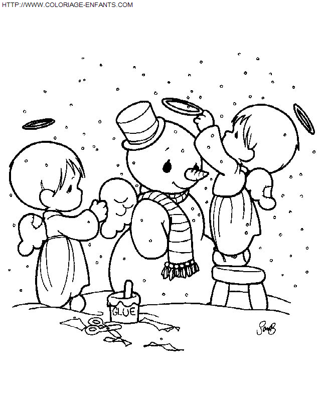 dibujo Navidad Muneco de Nieve